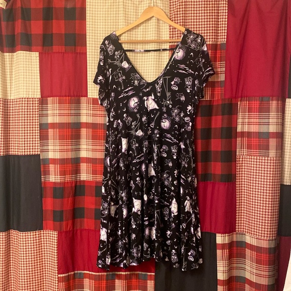 Torrid Disney The Nightmare Before Christmas Character Black Mini Trapeze Dress - Picture 4 of 8